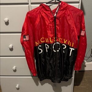 Red and Black Sport Jacket with Hood